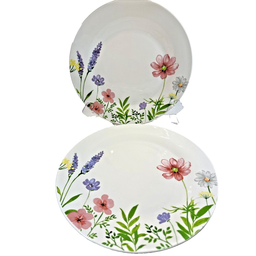 New Royal Norfolk Spring Floral Dinner Plates 10 5/8" Set of 2